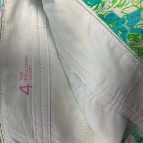 Lilly Pulitzer Shorts Callahan Limeade It’s a Zoo Lime Green Aqua Blue - Picture 6 of 6